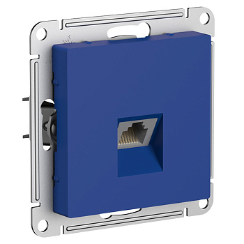 ATLASDESIGN Розетка компьютерная RJ45 cat.5E скрытой установки, аквамарин Schneider Electric