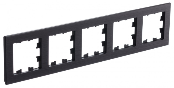 ATLASDESIGN NATURE Рамка 5-постовая металл оникс Schneider Electric