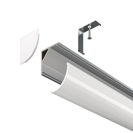 Алюминиевый профиль накладной 16x16 R Серебро (ALM008S-2M) Technical Maytoni