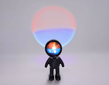 Атмосферная светодиодная настольная лампа DE8227 BK черный LED Красный+Синий 3W Ambrella Light