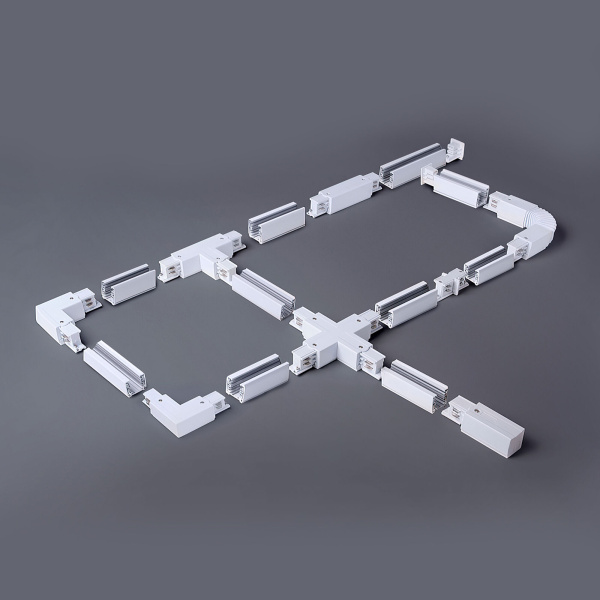 Коннектор прямой для трехфазного шинопровода белый IP20 (a039499) Elektrostandard