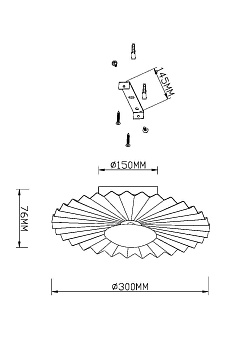 Настенный светильник (бра) LED 7Вт Латунь IP20 Fiore MOD233WL-L11BS3K Maytoni