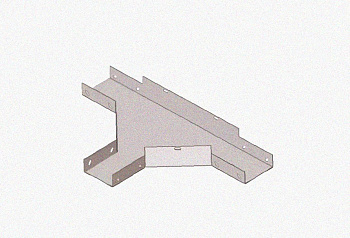 Лоток тройниковый замковый глухой ОТЗГ 500х80 УТ1,5, оцинкованный лист, S1,5