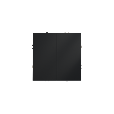 Выключатель с самовозвратом встраиваемый Voltum S70 двухклавишный 10А, (графит)