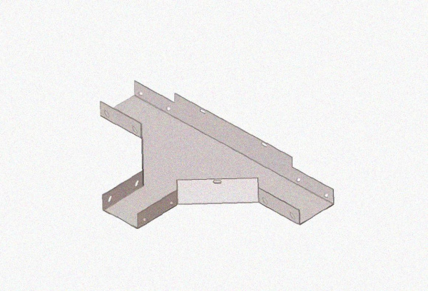 Лоток тройниковый замковый глухой ОТЗГ 500х80 УТ1,5, оцинкованный лист, S1,5