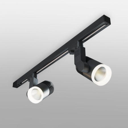 Трековый светодиодный светильник для трехфазного шинопровода 30Вт 4200К черный IP20 Accord (a044429) Elektrostandard