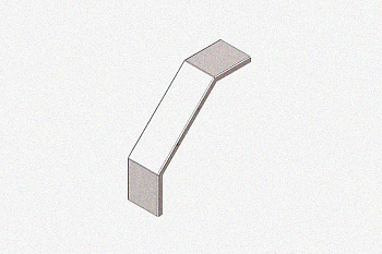 Крышка лотка замкового КЛСЗ 600х50-90 УХЛ1 для поворота трассы вниз на 90, горячее цинкование, S1,5