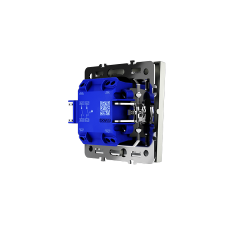 Выключатель встраиваемый Voltum S70 двухклавишный с подсветкой 10А, (сталь)