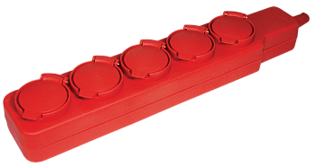 Удлинитель У05В 5 мест с защитными крышками IP44 2P+PE/5м 3х1мм2 16А/250В IEK