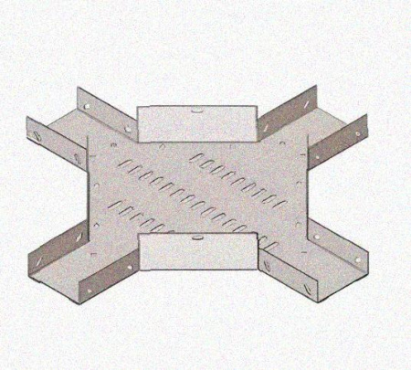 Лоток крестообразный перфорированный КМ 500х80 УТ1,5, оцинкованный лист S1,0