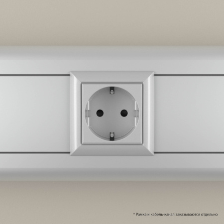 Розетка модульная, 2P+E, с з/ш, "Avanti", "Закаленная сталь", 2 модуля DKC