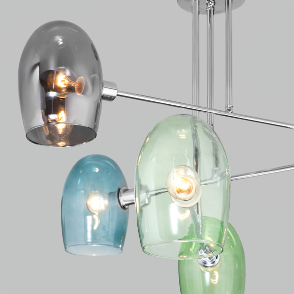 Потолочная люстра в стиле лофт 6*E14 40Вт хром IP20 Gardie (70141/6 хром) Eurosvet