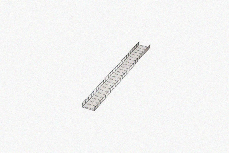 Лоток замковый перфорированный ЛМЗ 200х100х3000 УТ1,5, нержавеющая сталь, S1,0