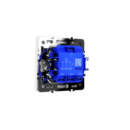 Выключатель встраиваемый Voltum S70 трехклавишный 10А, (белый матовый)