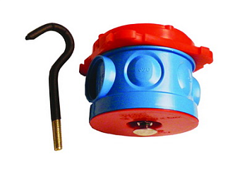 Коробка потолочная с крюком для заливки в бетон, д.70х57мм DKC