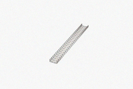 Лоток замковый перфорированный ЛМЗ 300х150х3000 УХЛ1, оцинкованный лист, S1,5