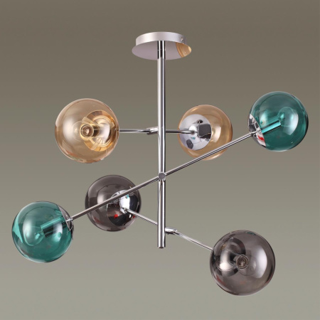 Люстра потолочная E14 6*40W 220V SIERRA хром,разноцветный LUMION