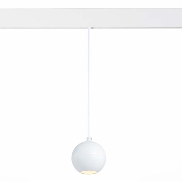 Магнитный трековый светильник подвесной Белый LED 1*12Вт 3000К 750Lm Ra>80 36° IP20 D100xH92 48В ST354.533.12 ST LUCE