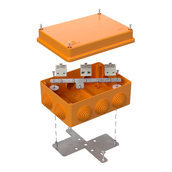 Коробка огнестойкая для о/п 40-0310-FR6.0-6 Е15-Е60 (латунь) 150х110х70 Промрукав (6 шт/уп)