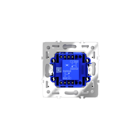 Перекрестный переключатель встраиваемый Voltum S70 одноклавишный 10А, (белый глянцевый)