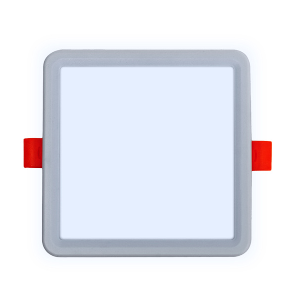 LP-18 Светодиодная панель встраиваемая с регулировкой под посадочное отверстие, 8Вт, 230В/50Гц, 750лм, 6500К, 115х115х24мм, квадратная, драйвер на кор