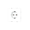 Розетка встраиваемая Voltum S70 с заземлением 16А, (белый матовый)