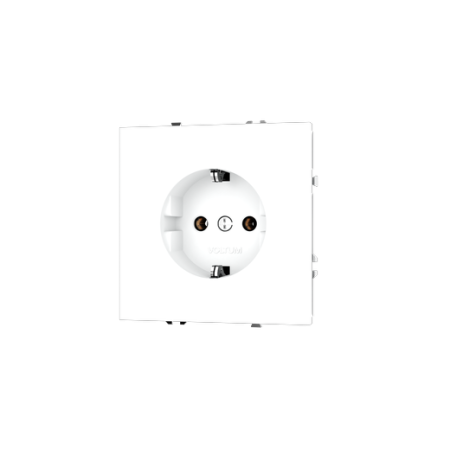 Розетка встраиваемая Voltum S70 с заземлением 16А, (белый матовый)