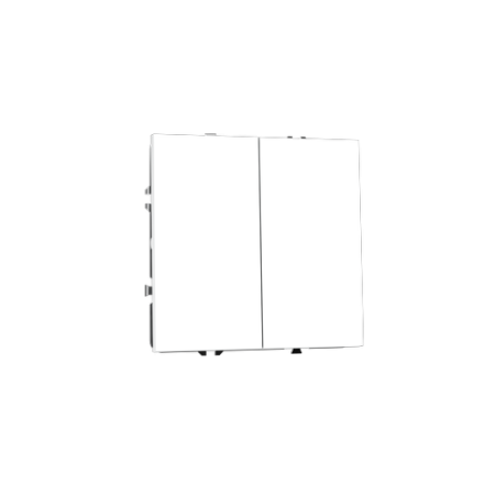 Выключатель встраиваемый Voltum S70 двухклавишный 10А, (белый матовый)