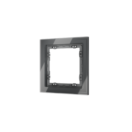 Рамка стеклянная Voltum S70 на 1 пост, (графит, стекло)