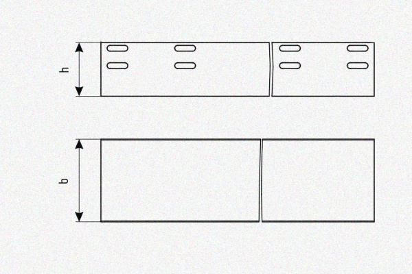 Лоток глухой ЛМГ 50х50х2000 УТ1,5, оцинкованный лист S1,0