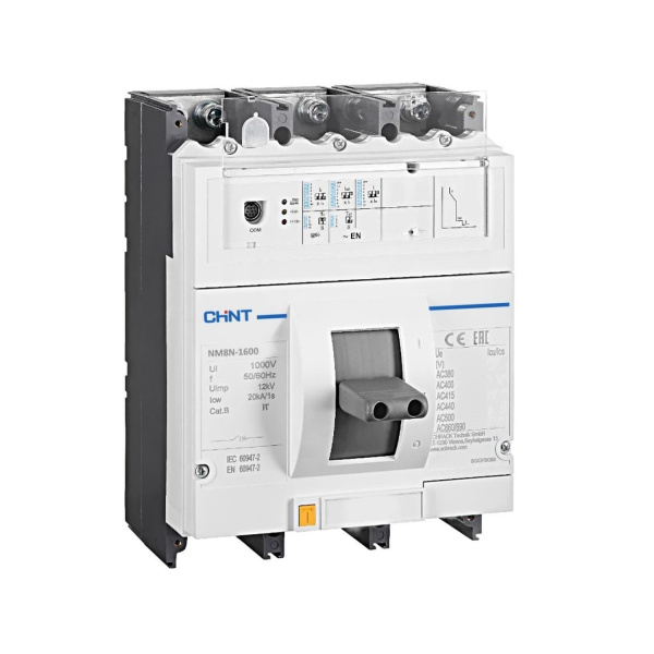 Выключатель автоматический NM8NDC-1600B TM 4П 1000А 25кА с рег. термомаг. расцепителем CHINT