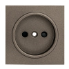 Валенсия Лицевая панель розетки 1-местной б/з 10 А графит с защ, штор, EKF