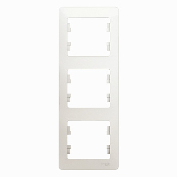 GLOSSA  Рамка вертикальная 3 пост . перламутр IP20 Schneider Electric