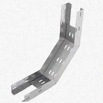 Лоток перфорированный КП 200х80-90 УХЛ1 для поворота трассы вверх на 90, оцинкованный лист S1,0