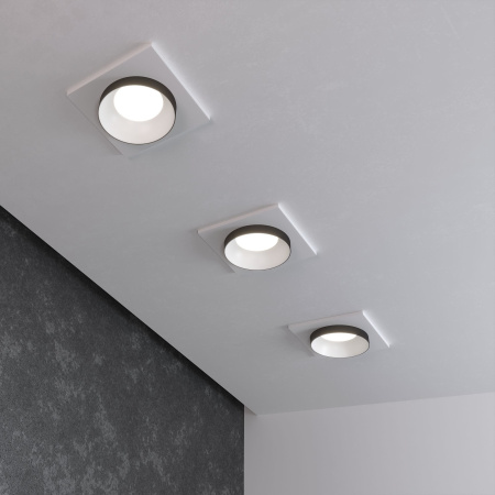 Встраиваемый точечный светильник GU10 белый, черный IP20 (a053345) Elektrostandard