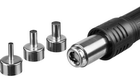 Термовоздушная паяльная станция цифровая 650Вт, 100-500°C, 120 л/мин, 3 насадки, керамический нагреватель, ПСТ-650 ЗУБР