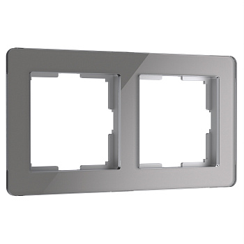 Acrylic Рамка из акрила на 2 поста графит Werkel