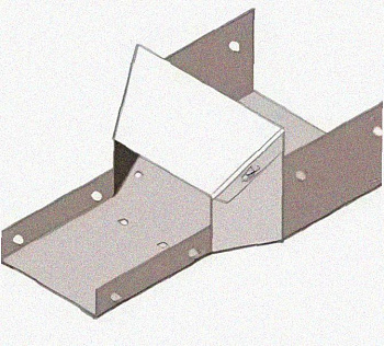 Лоток переходной замковый ЛПЗ 150х100-50х50 УТ1,5, оцинкованный лист, S1,5