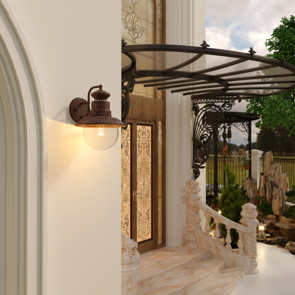 Настенный уличный светильник 1*E27 брауни IP44 Talli D GL (a038481) Elektrostandard