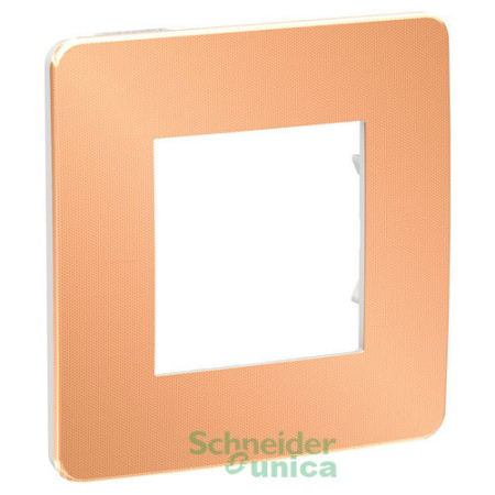Unica Studio Рамка универсальная 1 пост . медь/белый IP21 Schneider Electric