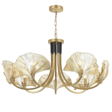 Люстра E14 7*40W VENTAGLIO золотой/чёрный/стекло ODEON LIGHT