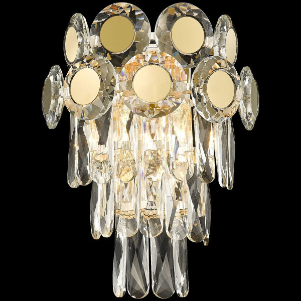 Бра Белое золото/Прозрачный E14 2*40Вт WE134.02.301 WERTMARK