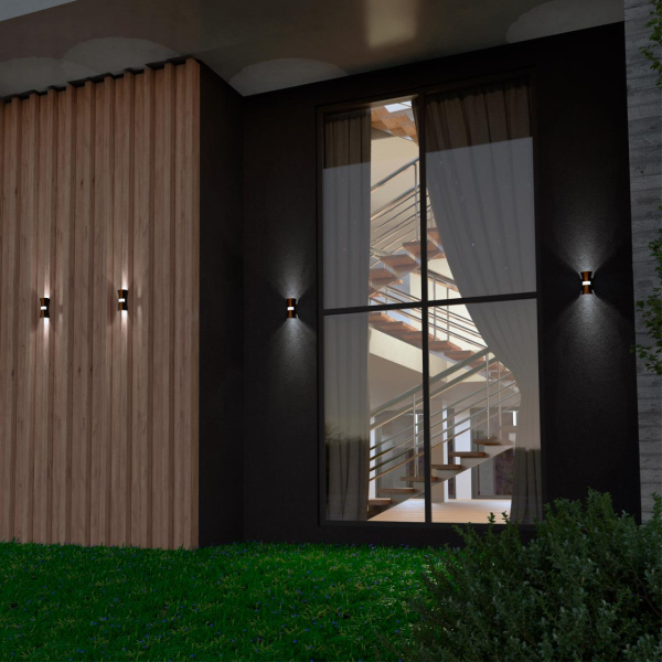 Св-к ландшафтный св/д IP54 LED 4000К 12W 85-265V CALLE черный/золото NOVOTECH