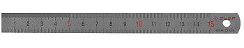 Усиленная нержавеющая линейка 0,15 м ЗУБР
