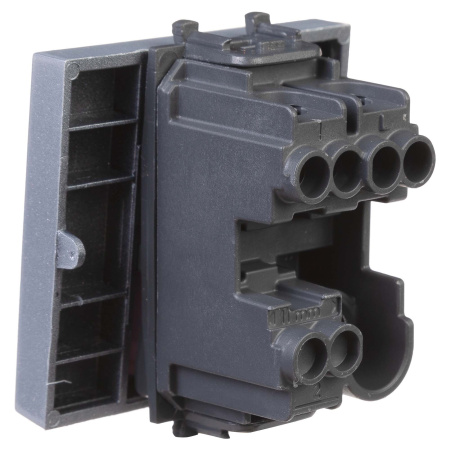 Кнопка одноклавишная модульная, "Avanti", "Закаленная сталь", 2 модуля DKC