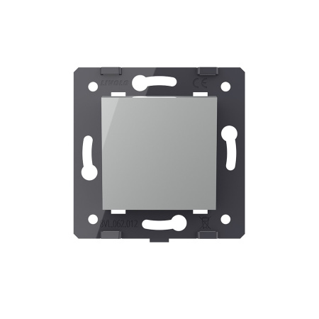 Одноклавишный механический выключатель, цвет серый (механизм) Livolo