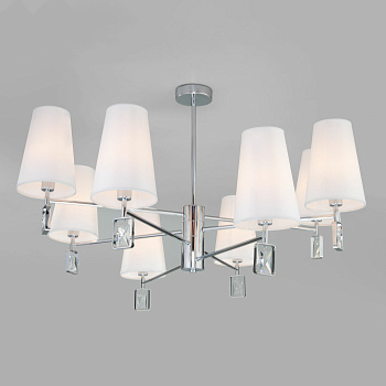 Классическая люстра с абажурами 8*E14 40Вт хром IP20 Milazzo (60137/8 хром) Eurosvet