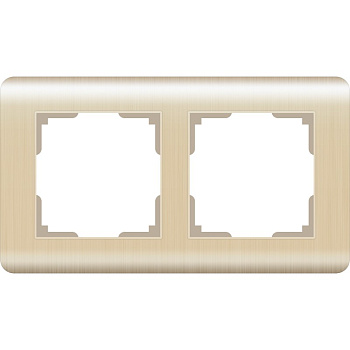 Stream Рамка горизонт/вертик 2 мест . шампань IP20 Werkel