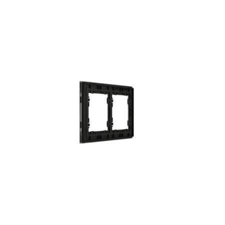 Рамка стеклянная Voltum S70 на 2 поста, (черный, стекло)