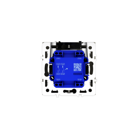 Выключатель встраиваемый Voltum S70 двухклавишный с подсветкой 10А, (шелк)